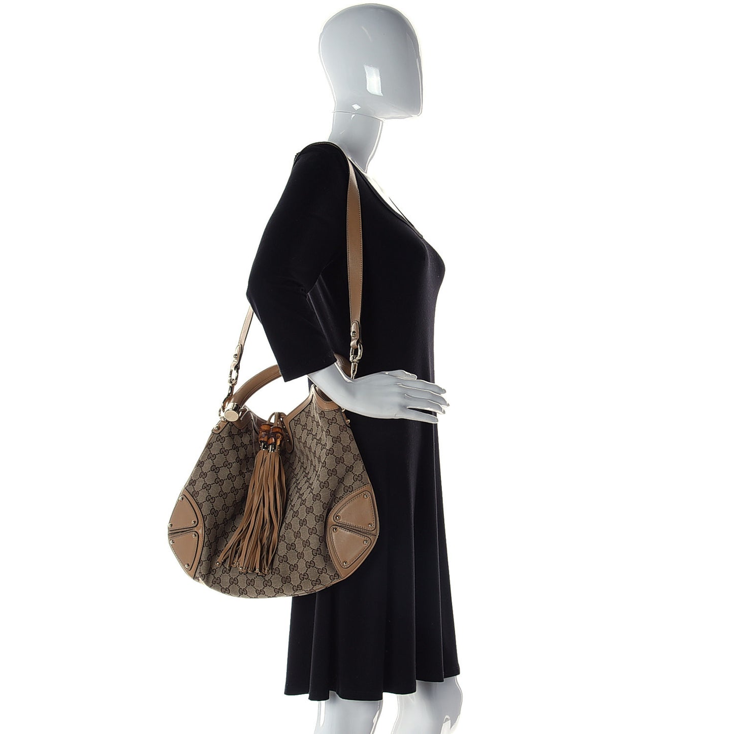 Monogram Medium Indy Top Handle Bag Light Brown
