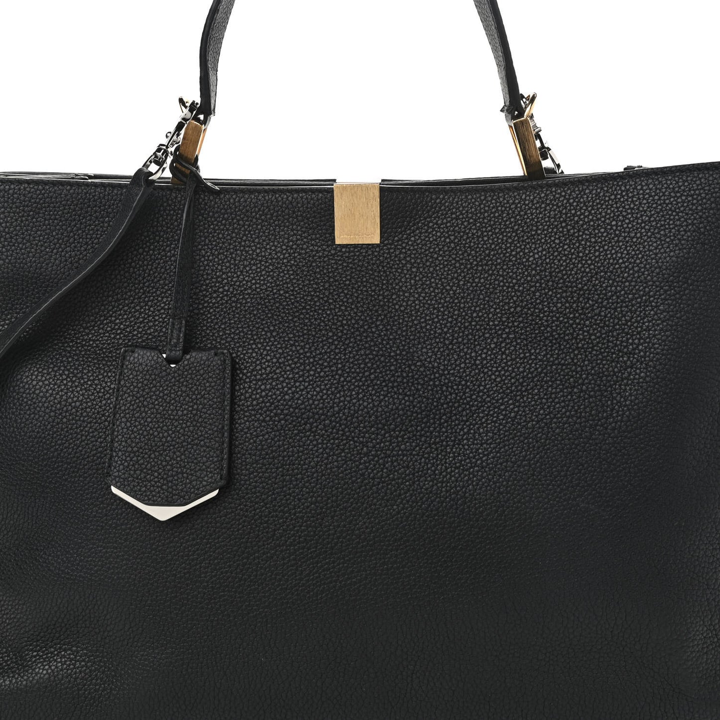 Calfskin Le Dix Soft Cabas M Shoulder Bag Black