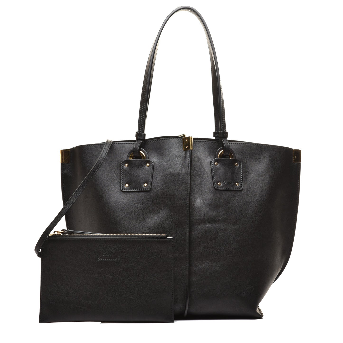 Smooth Calfskin Medium Vick Tote Black