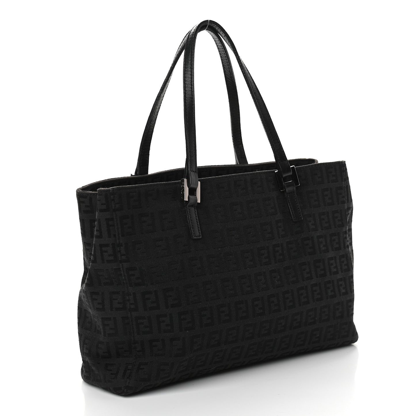 Zucchino Vitello Shoulder Tote Black