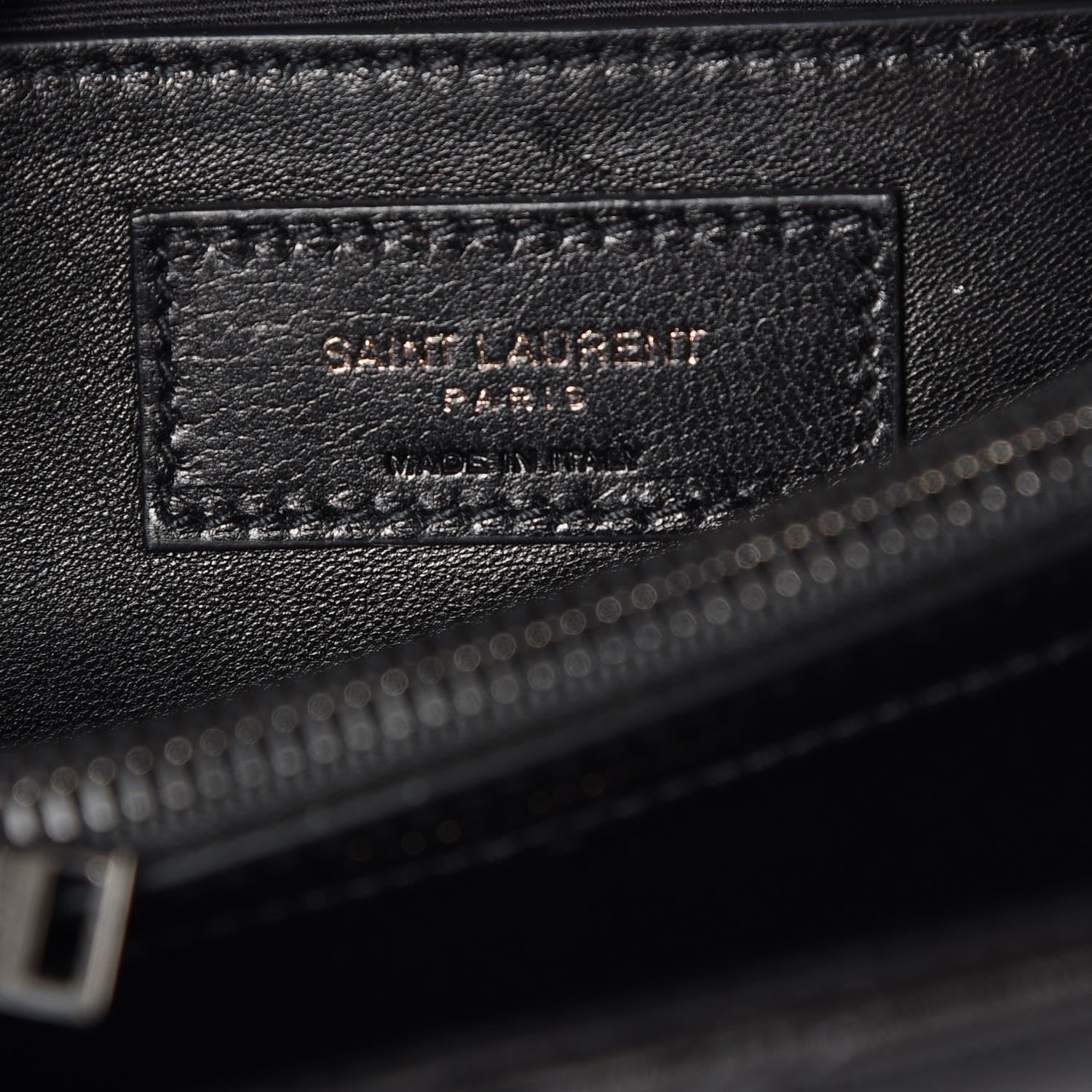 Saint Laurent Calfskin Matelasse Diamond Quilted Monogram Medium College Bag Black 8 of 8