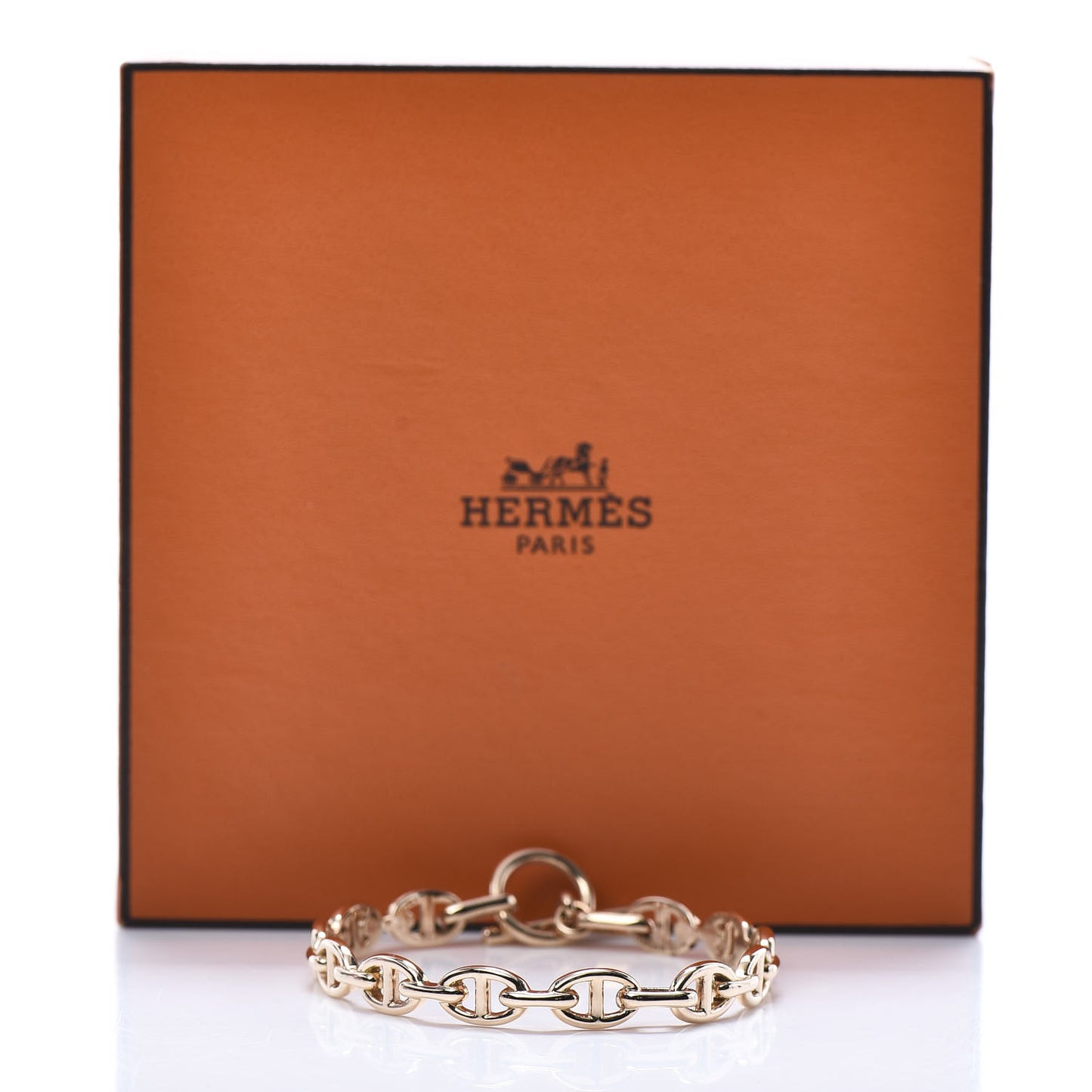 18K Rose Gold PM Chaine d'Ancre Enchainee Bracelet SH