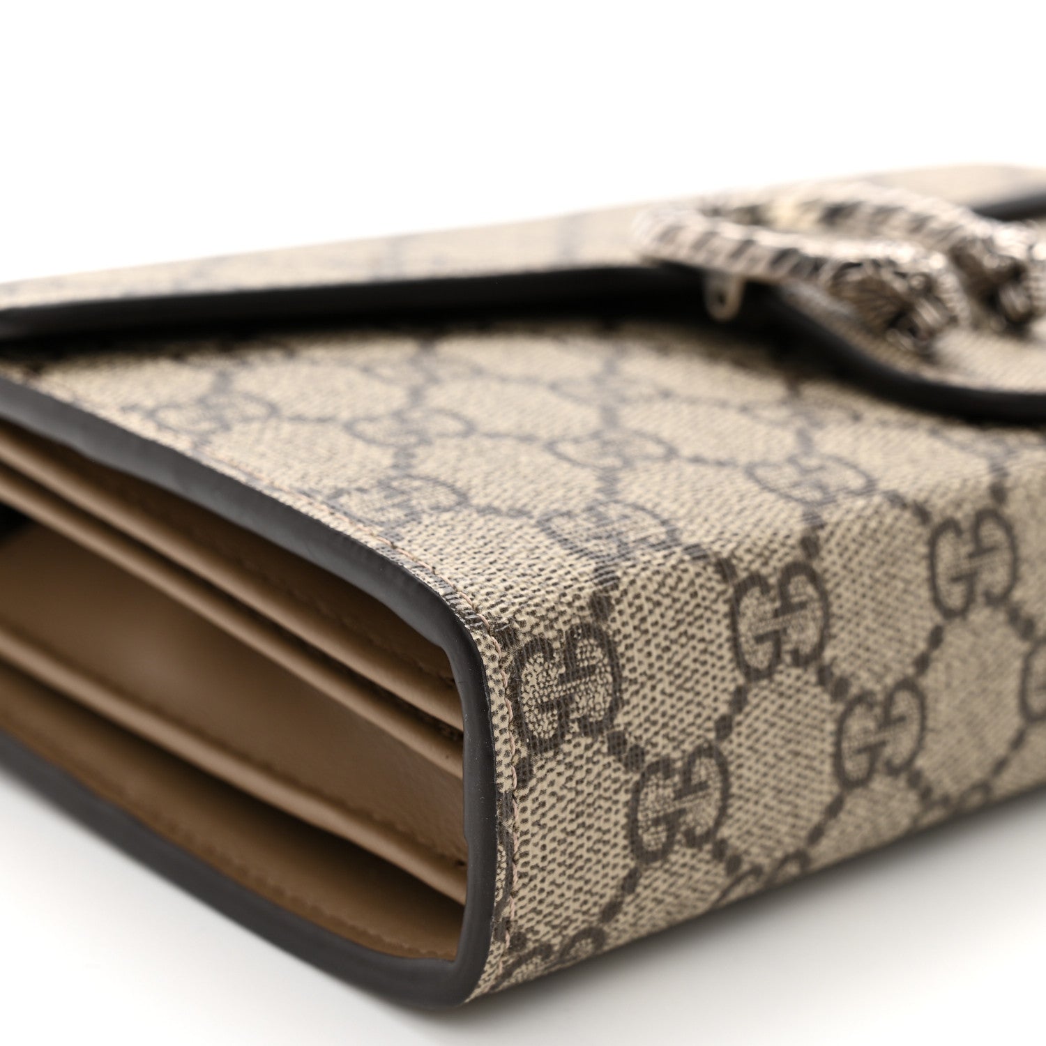 Gucci GG Supreme Monogram Mini Dionysus Chain Wallet Beige Taupe 9 of 10