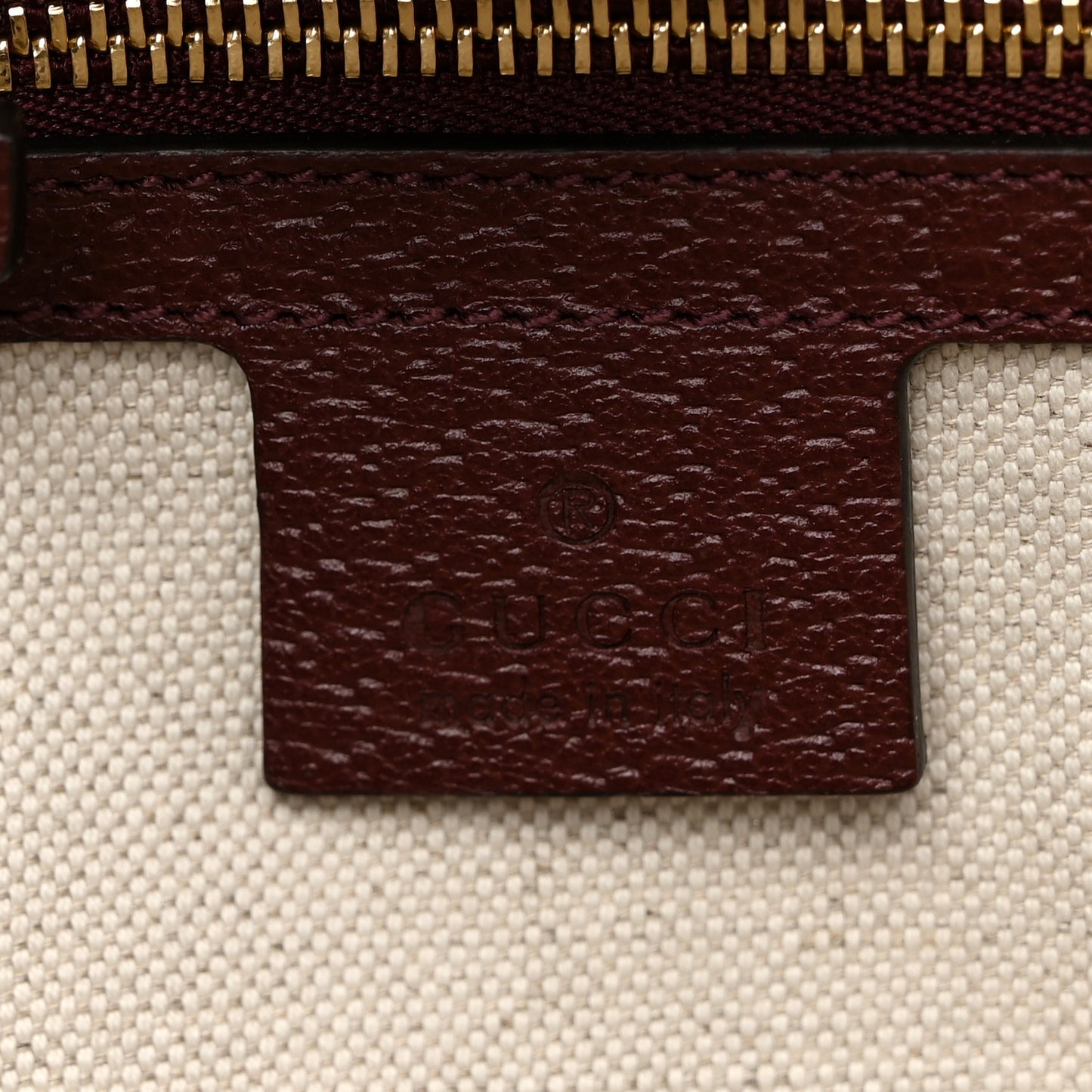 Monogram Textured Dollar Calfskin Web Medium Ophidia Shopping Tote Sahara Rubino Chardonnay
