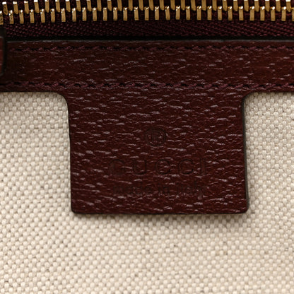 Gucci Monogram Textured Dollar Calfskin Web Medium Ophidia Shopping Tote Sahara Rubino Chardonnay 6 of 13