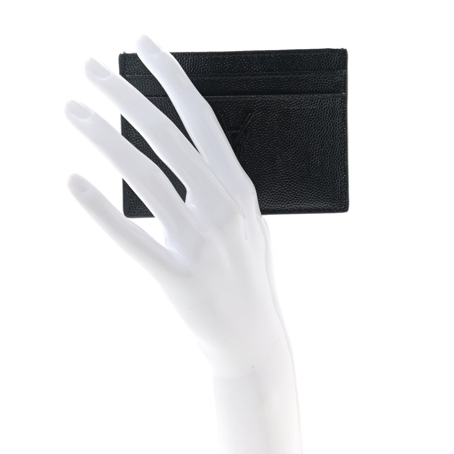 Grain De Poudre Monogram Credit Card Case Black