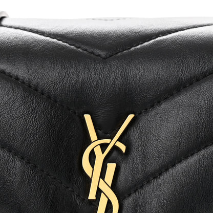 Saint Laurent Calfskin Y Quilted Monogram Toy Loulou Crossbody Bag Black 9 of 11