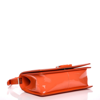 Chanel Patent Calfskin Medium Plexiglass Boy Flap Orange 4 of 12