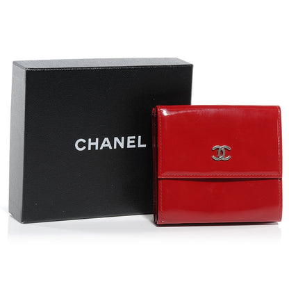 Chanel Patent Compact CC Flap Wallet Red 5 of 9
