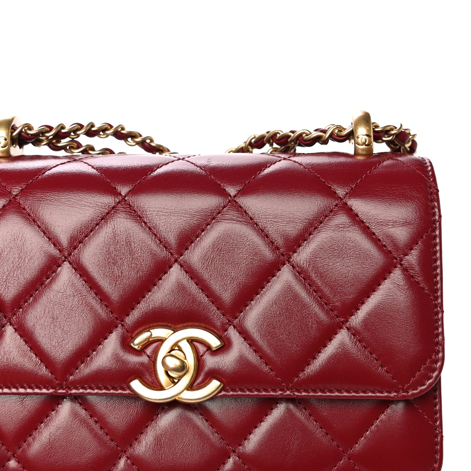 Chanel Calfskin Quilted Mini Perfect Fit Flap Burgundy 14 of 15