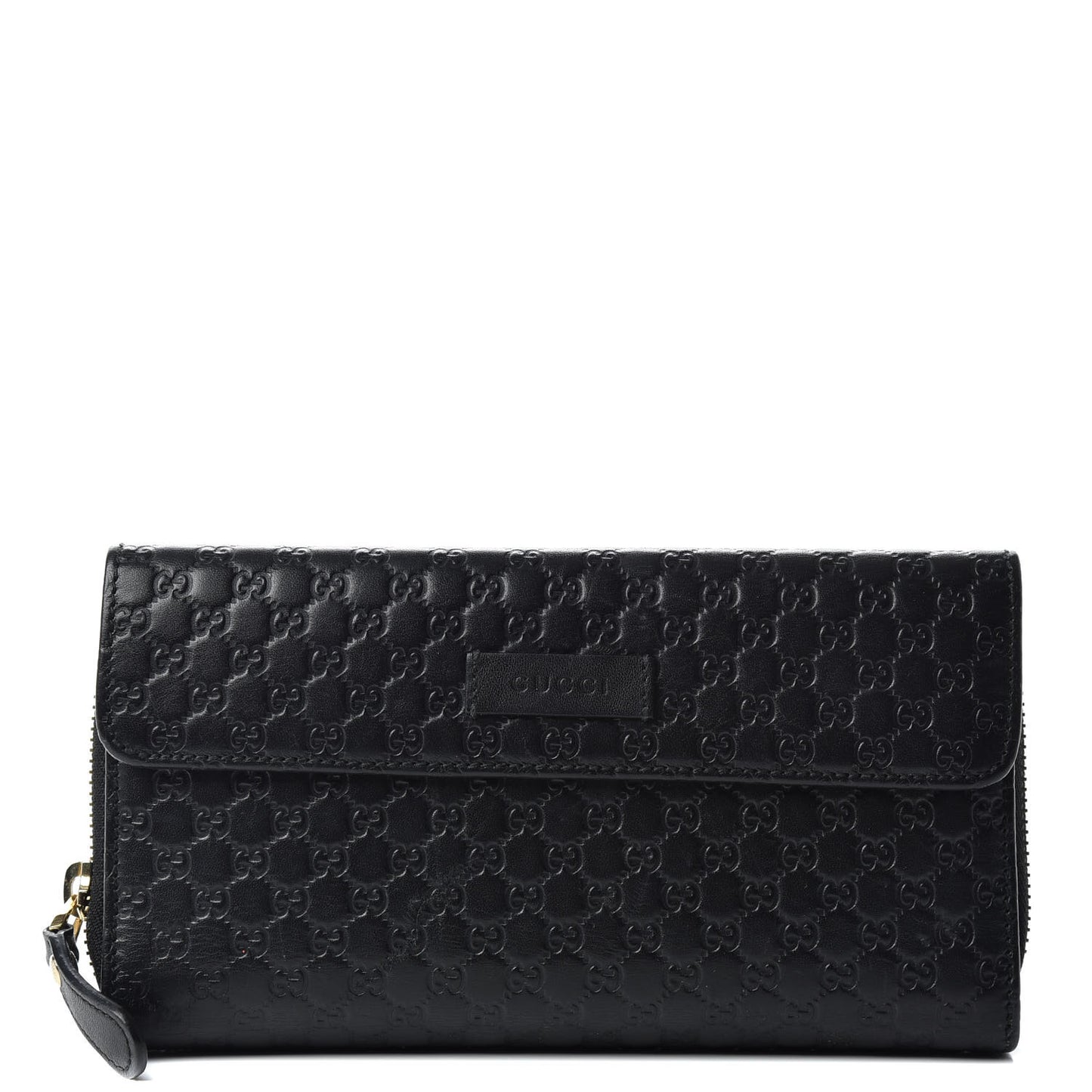 Soft Microguccissima Continental Zip Wallet Black