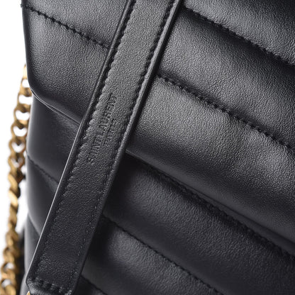 Saint Laurent Calfskin Y Quilted Monogram Medium Loulou Chain Satchel Black 9 of 9
