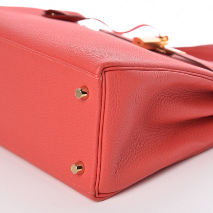 Hermes Togo Kelly Retourne 28 Rouge Pivoine 31 of 35
