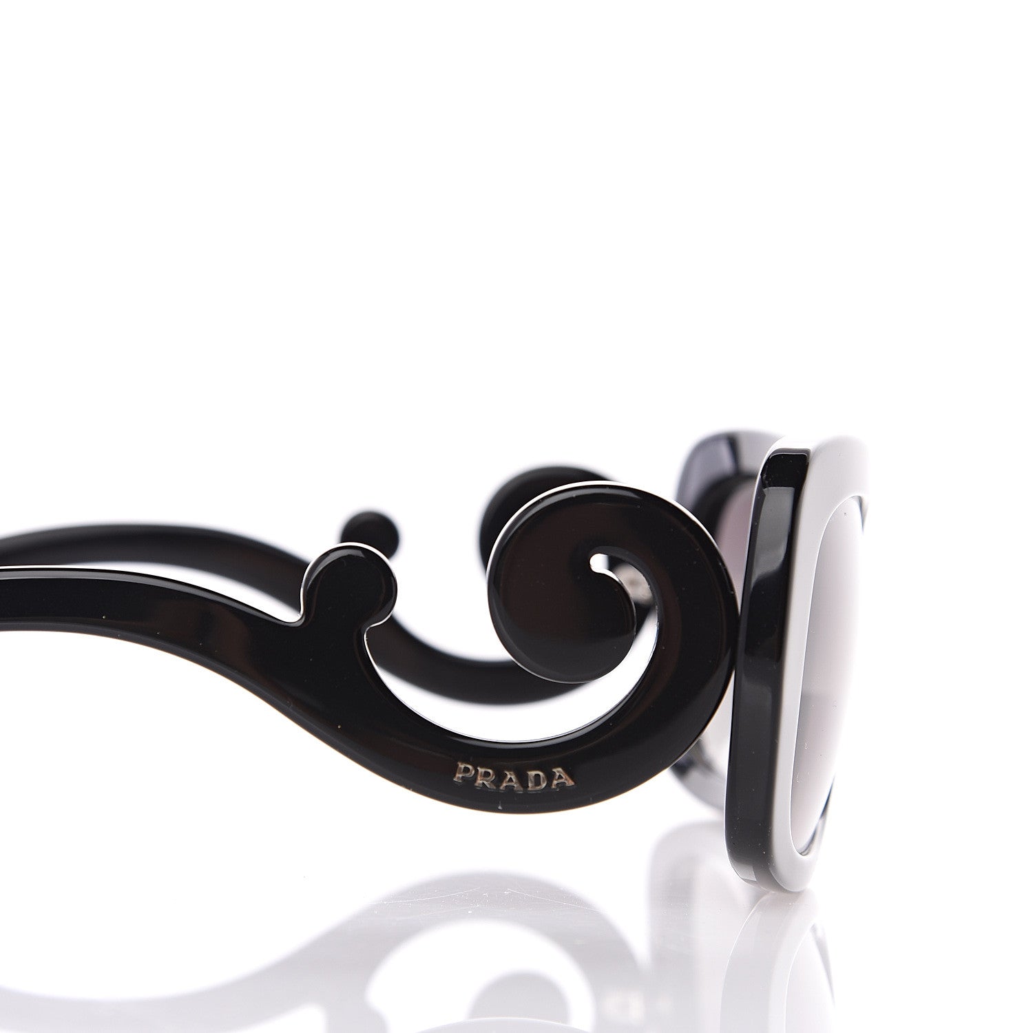 Prada Acetate Baroque Sunglasses SPR 27O Black 5 of 9