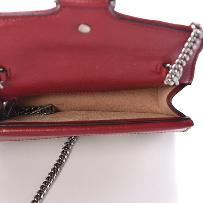 Gucci Tweed GG Monogram Super Mini Dionysus Shoulder Bag White Black Romantic Cherry 5 of 10