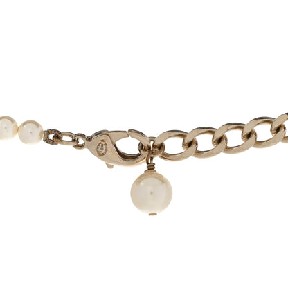 Chanel Pearl Baguette Crystal CC Long Necklace Gold 5 of 8