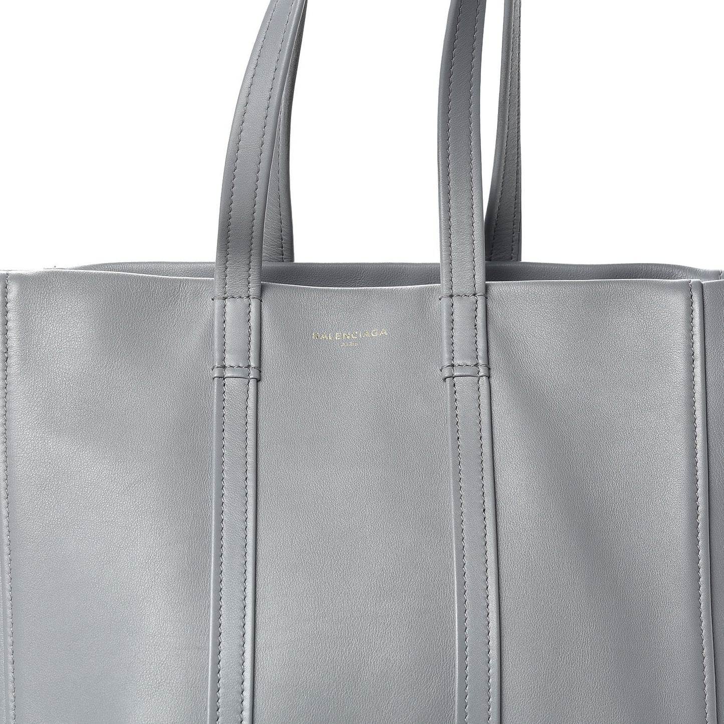 Calfskin Large Laundry Cabas Tote Gris Pyrite