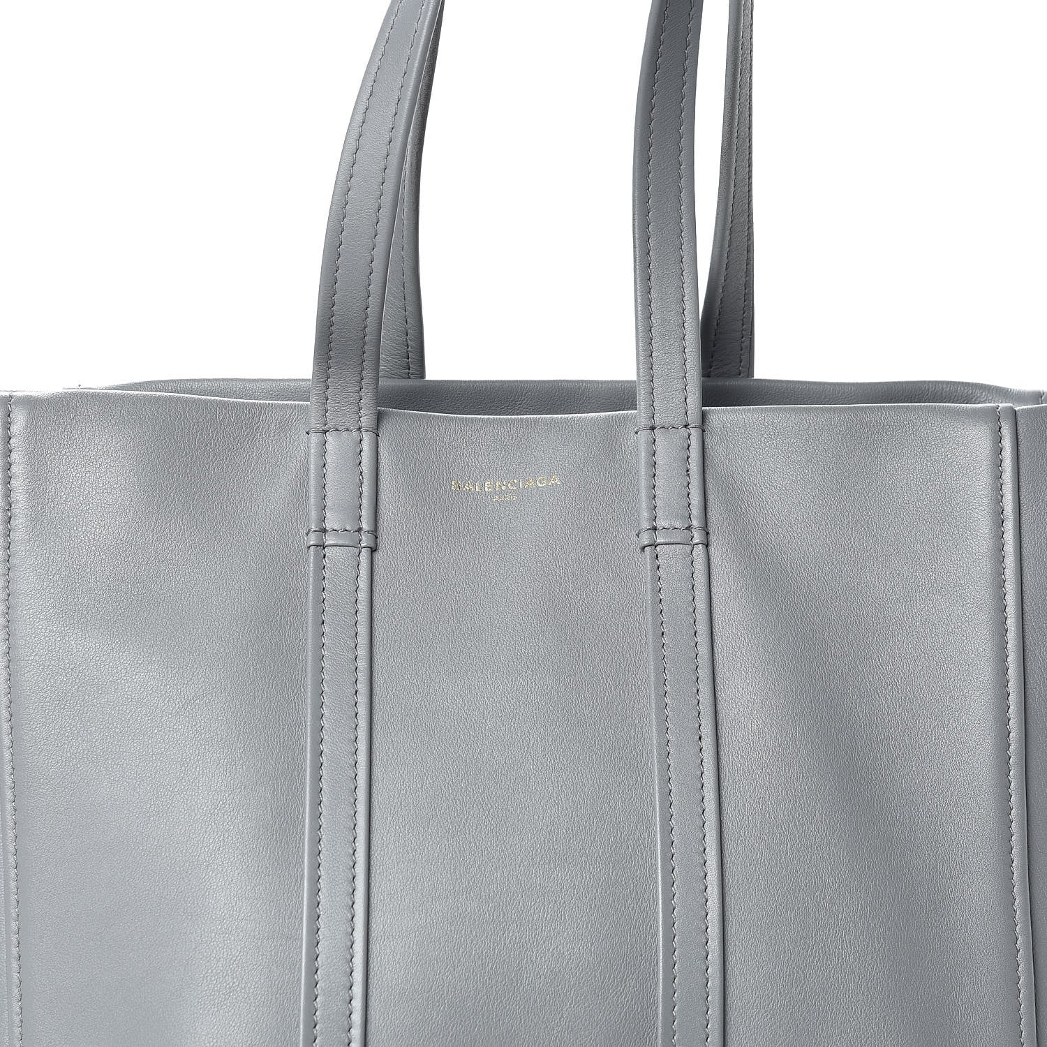 Balenciaga Calfskin Large Laundry Cabas Tote Gris Pyrite 14 of 14