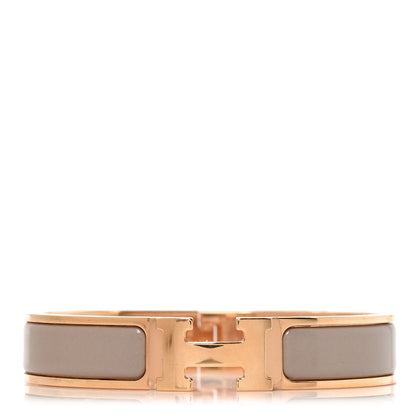 Hermes Enamel Narrow Clic Clac H Bracelet GM Marron Glace 1 of 4