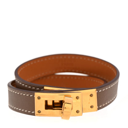 Hermes Swift Kelly Double Tour Bracelet T3 Etoupe 1 of 6