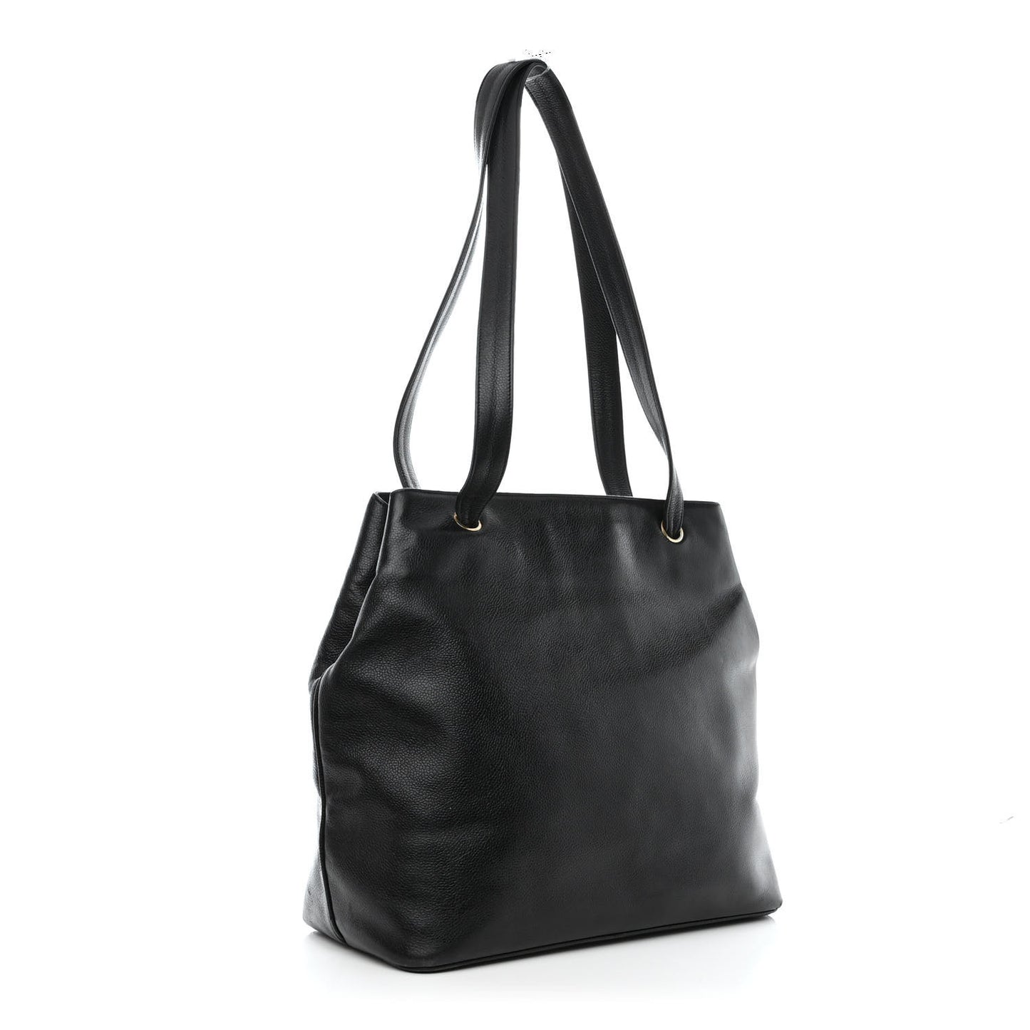 Caviar Large CC Shoulder Bag Black