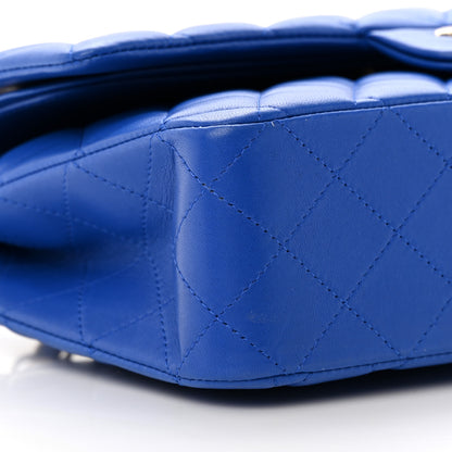Chanel Lambskin Quilted Medium Double Flap Blue 9 of 16