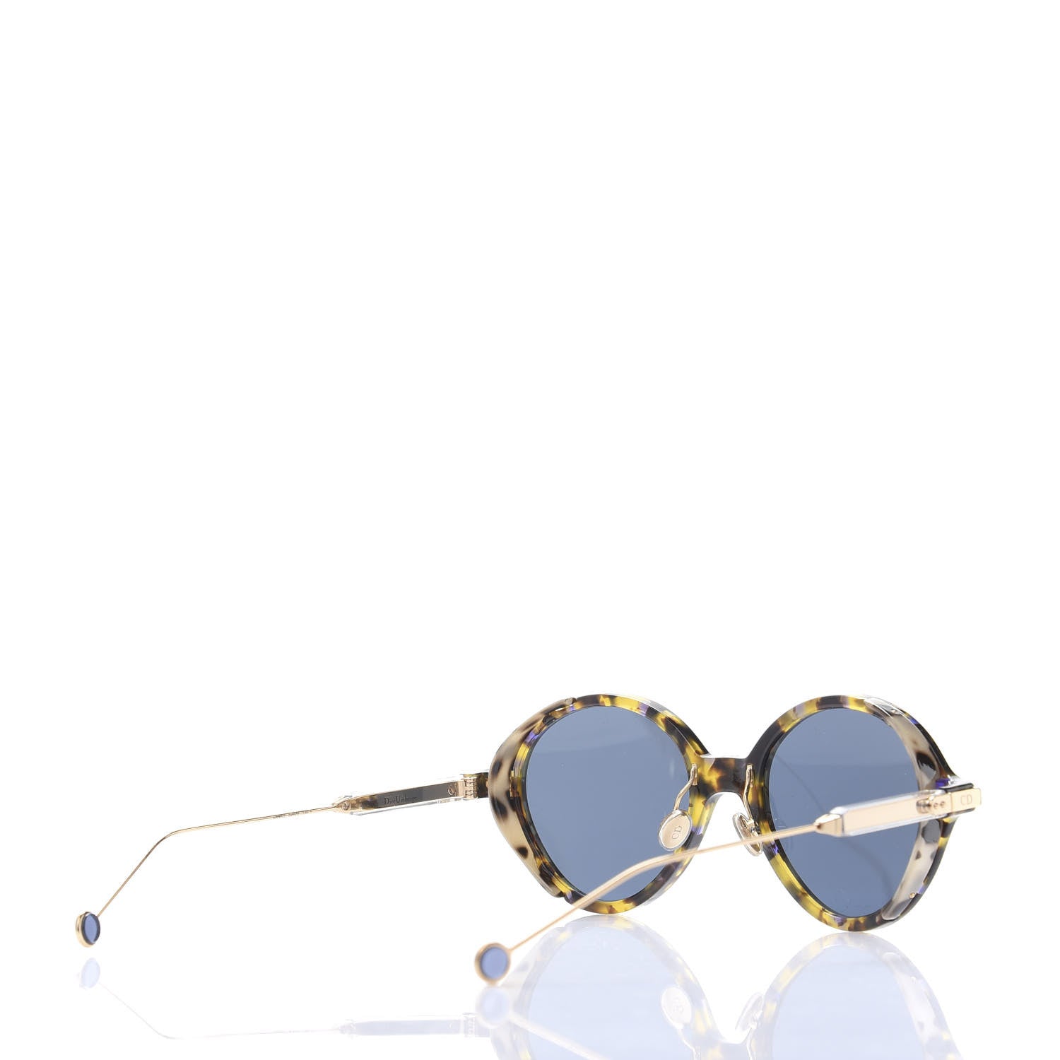 Christian Dior Acetate Umbrage Round Sunglasses Tortoise Blue 4 of 7