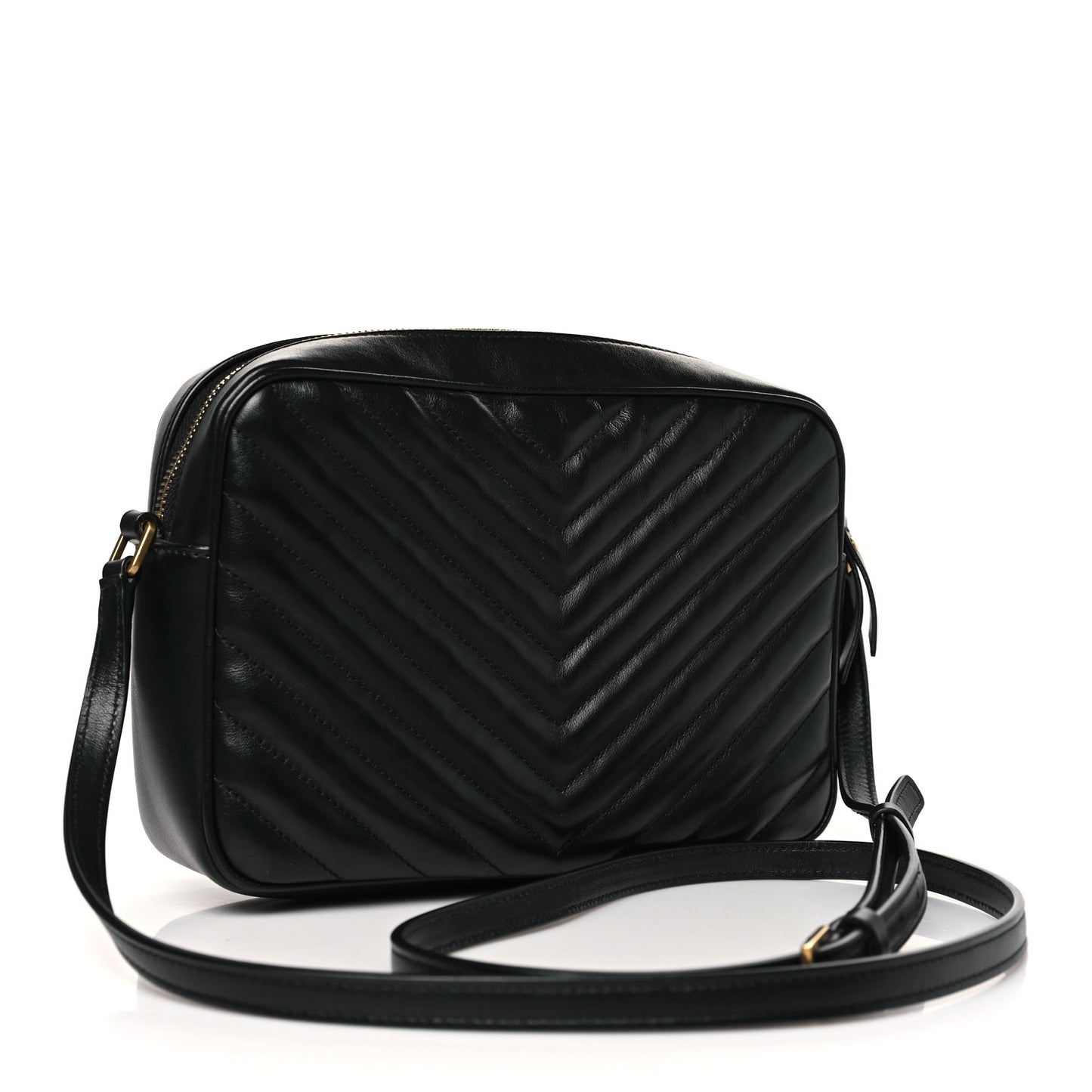 Calfskin Matelasse Monogram Lou Camera Bag Black