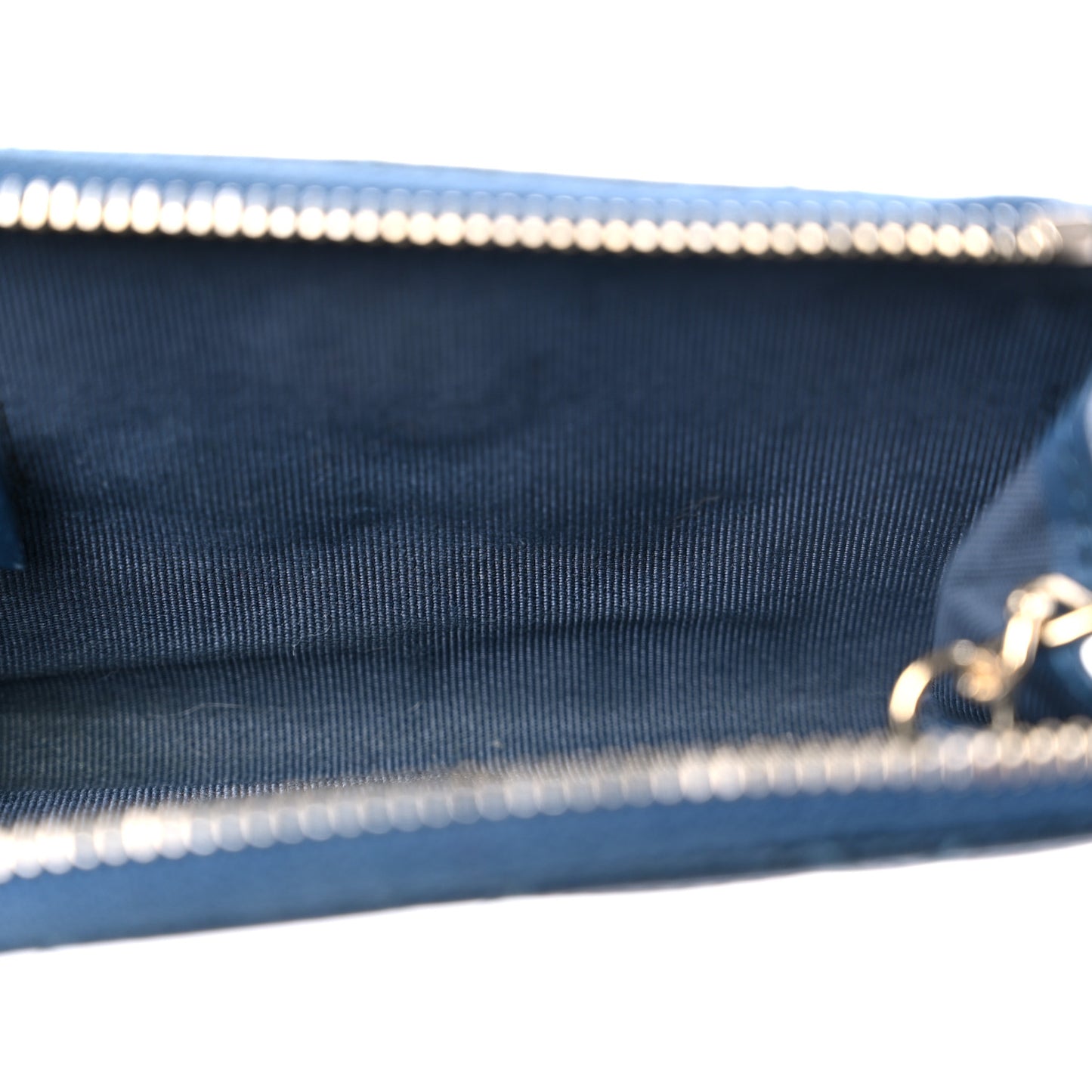 Caviar Quilted Key Holder Case Navy