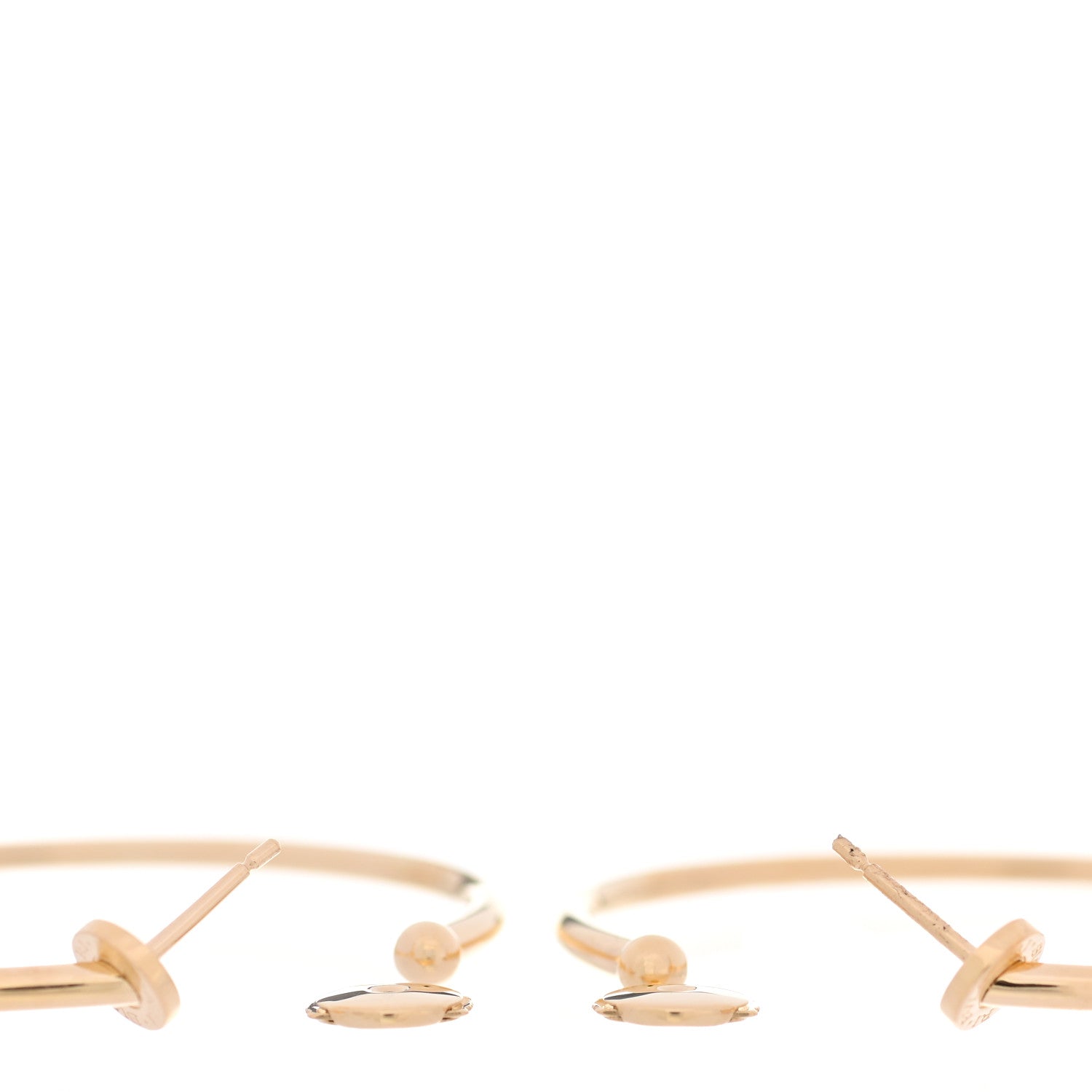 Bulgari 18K Yellow Gold B.Zero1 Dangle Hoop Earrings 3 of 7