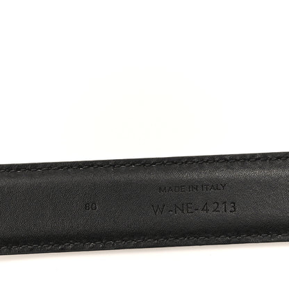 Celine Box Calfskin Medium 25mm Triomphe Belt 80 32 Black 4 of 6