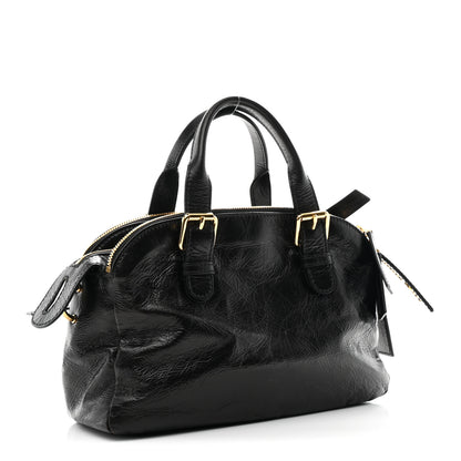 Christian Dior Crinkled Calfskin Small Grand Tour Bowling Bag Black 2 of 10