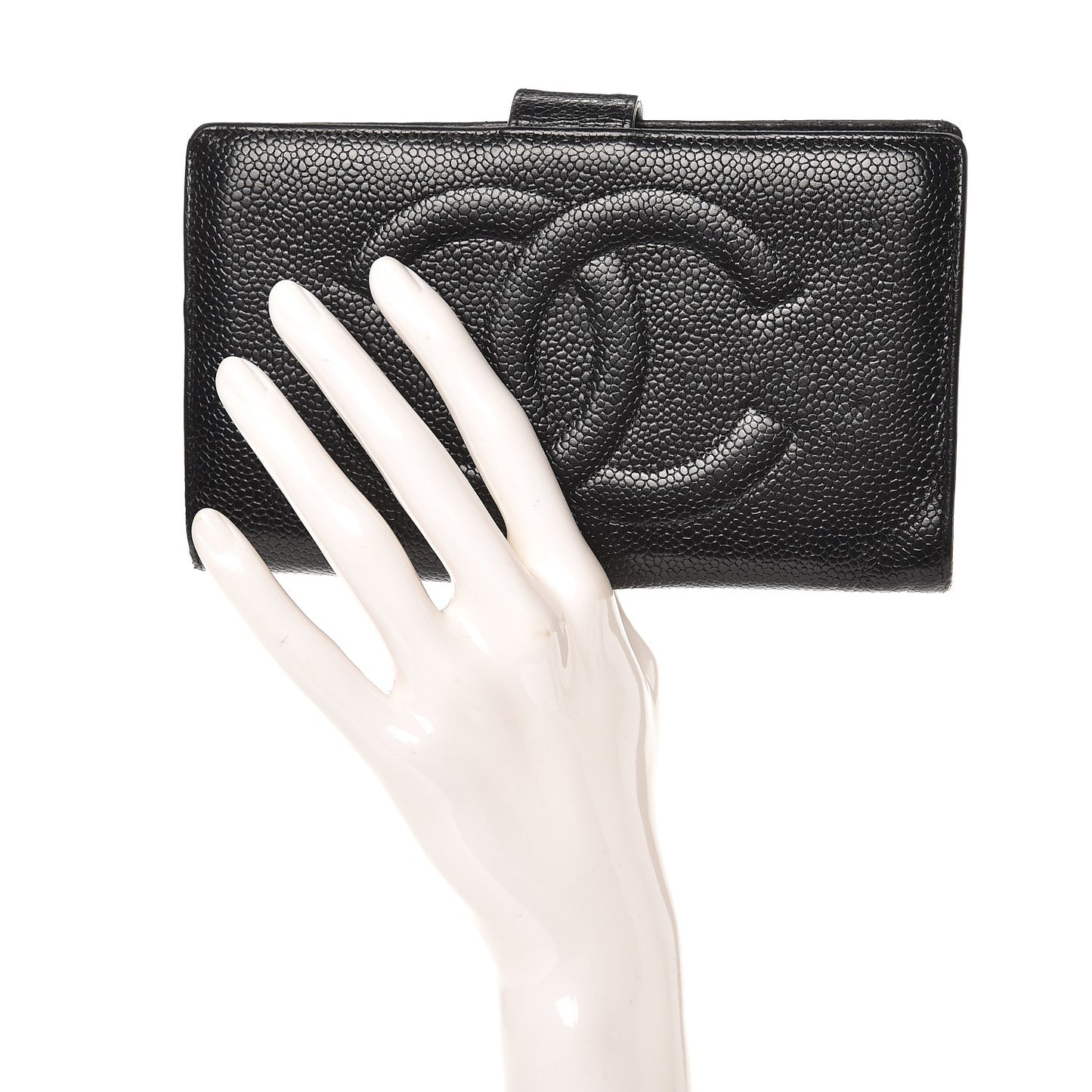 Caviar Timeless CC French Wallet Black
