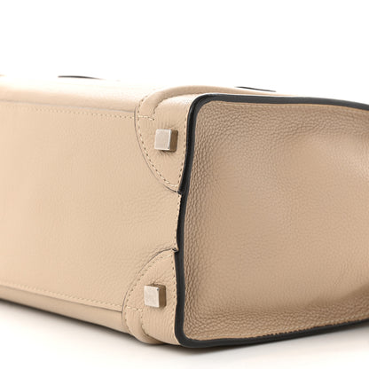 Celine Drummed Calfskin Micro Luggage Dune 10 of 10