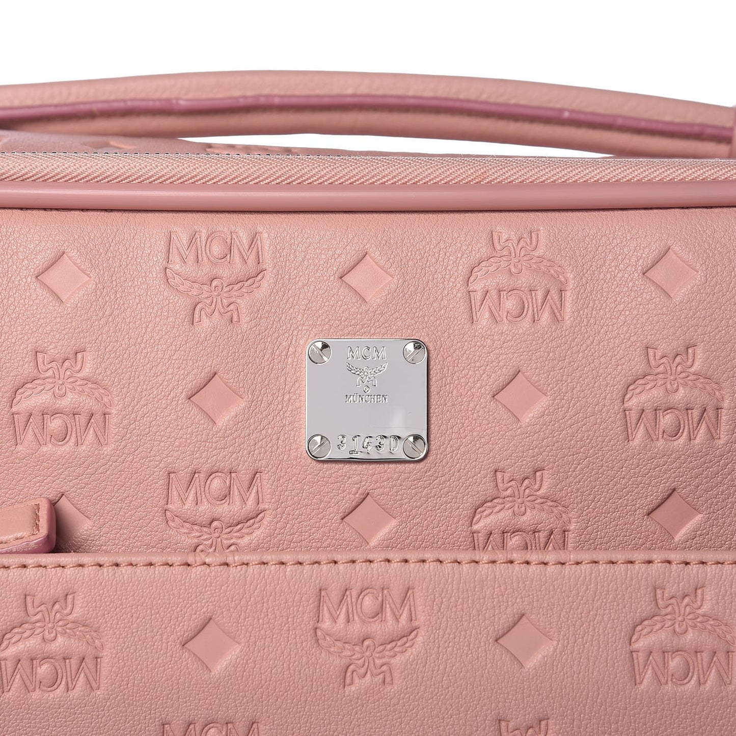 Calfskin Ottomar Monogram Trolley Wheeled Suitcase Pink Blush