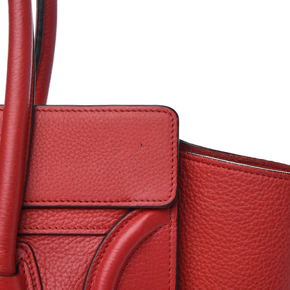Celine Baby Grained Calfskin Micro Luggage Red 9 of 15