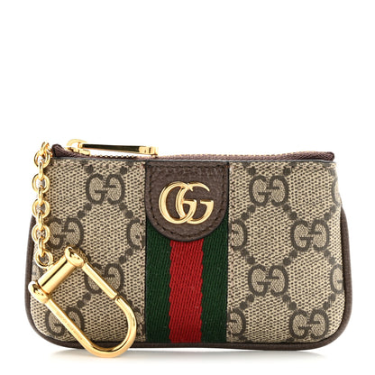 Gucci GG Supreme Monogram Web Ophidia Key Case Beige New Acero 1 of 9