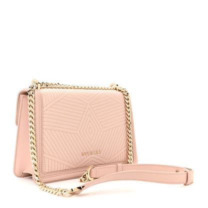 Bulgari Nappa Quilted Calfskin Serpenti Forever Diamond Blast Shoulder Bag Crystal Rose 3 of 13