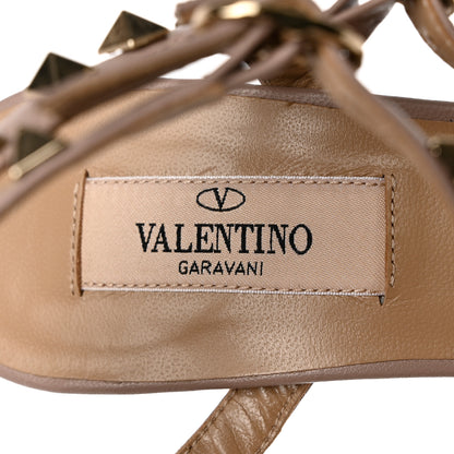 Valentino Garavani Calfskin Nappa Rockstud Ankle Strap 65mm Pumps 36 Black Poudre 8 of 9