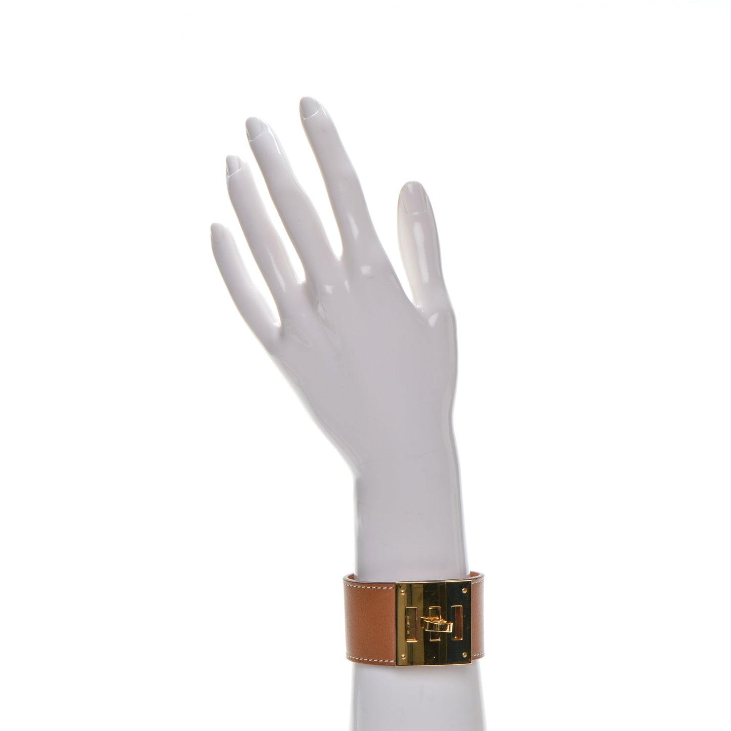 Natural Barenia Kelly Dog Cuff Fauve