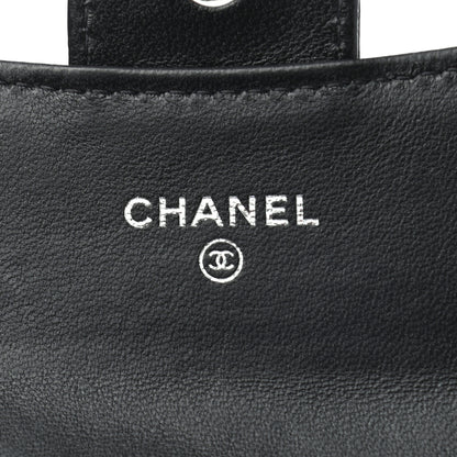Chanel Lambskin Quilted Flap Card Holder Wallet So Black 6 of 8
