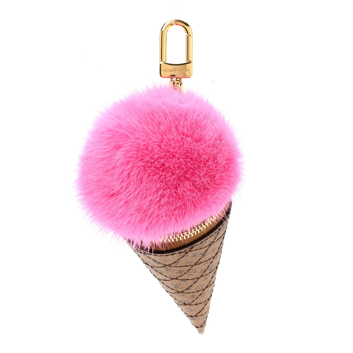 Monogram LV Ice Cream Bag Charm Rose