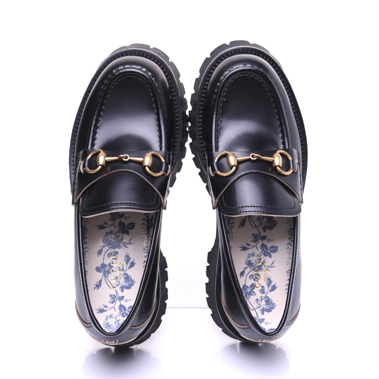Cordovan Lux Womens Harald Horsebit 25mm Platform Loafers 39 Black