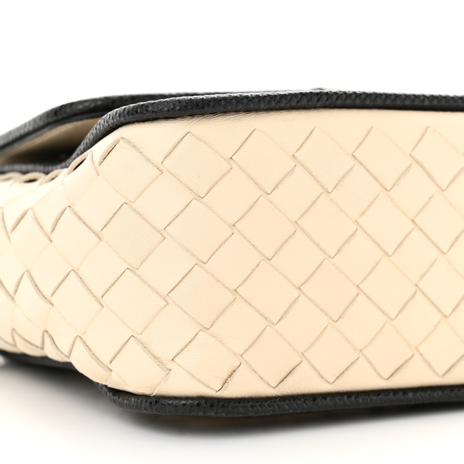 Bottega Veneta Nappa Karung Intrecciato Glass Pearl Shoulder Bag White Black 9 of 14