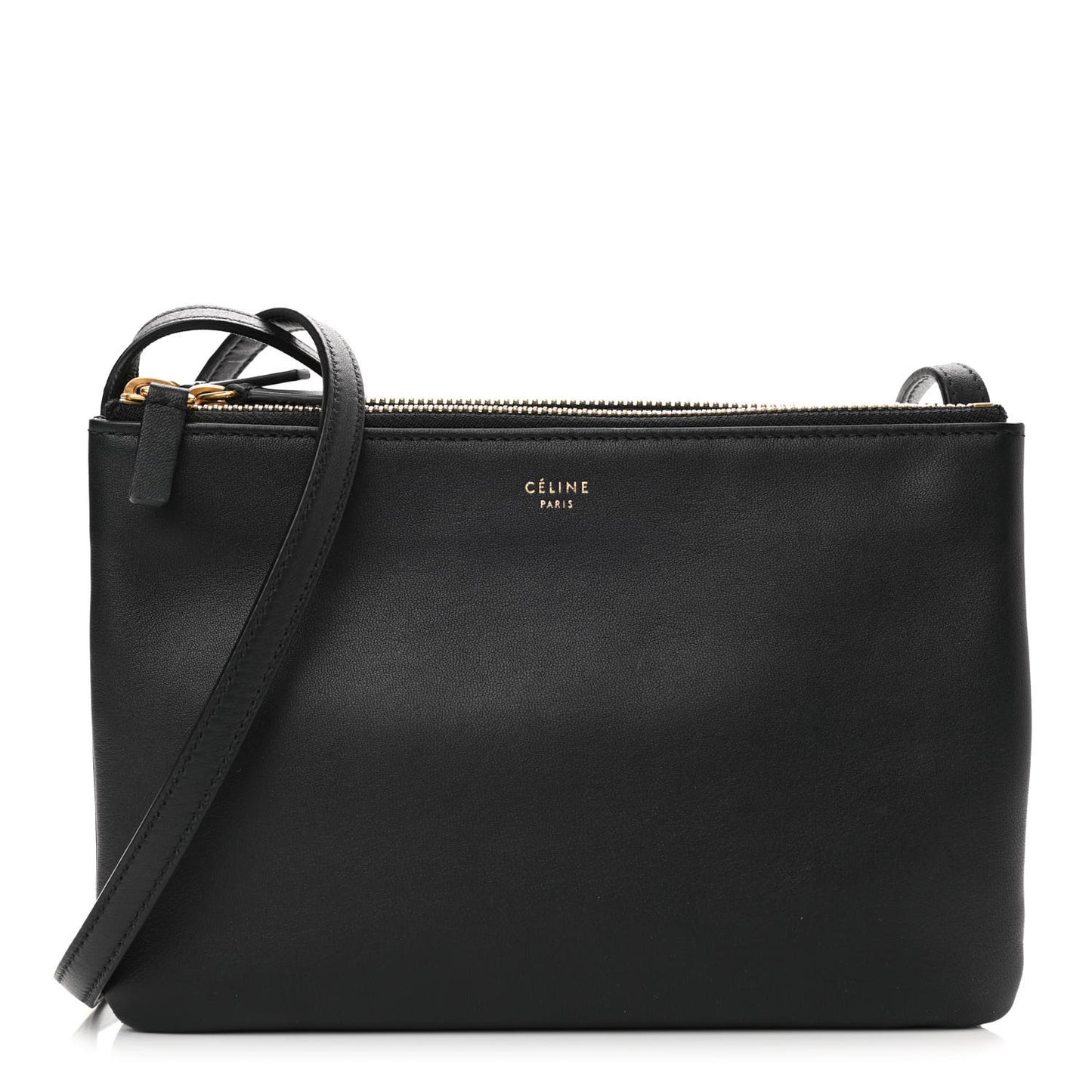 Lambskin Small Trio Crossbody Bag Black