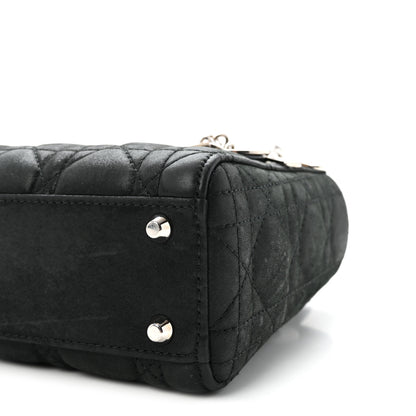 Christian Dior Metallic Calfskin Cannage Mini Lady Dior Black 9 of 9