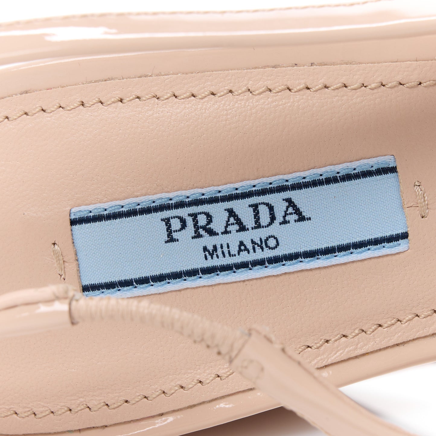Patent Triangle Logo Slingback Pumps 36.5 Cipria