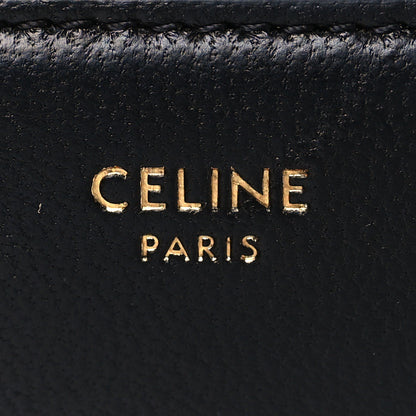 Celine Shiny Smooth Lambskin Small Triomphe Wallet Black 6 of 9