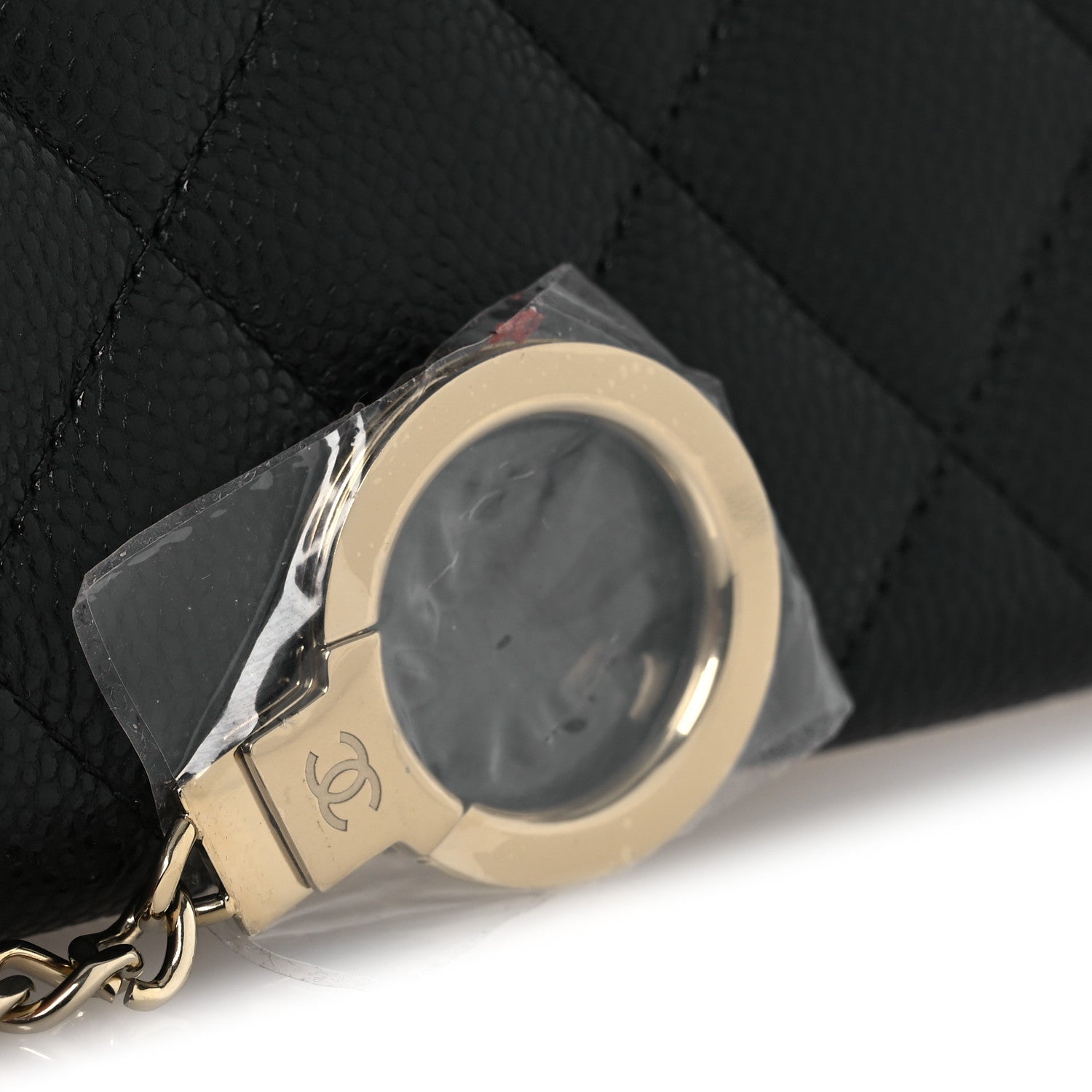 Chanel Caviar Quilted Zipped Key Holder Case Black 10 of 11