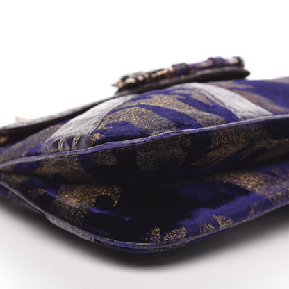 Gucci Velvet Alligator Tom Ford Jeweled Dragon Shoulder Bag Purple Gold 9 of 11